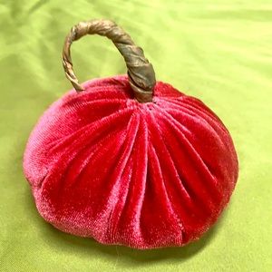 velvet pumpkin decor